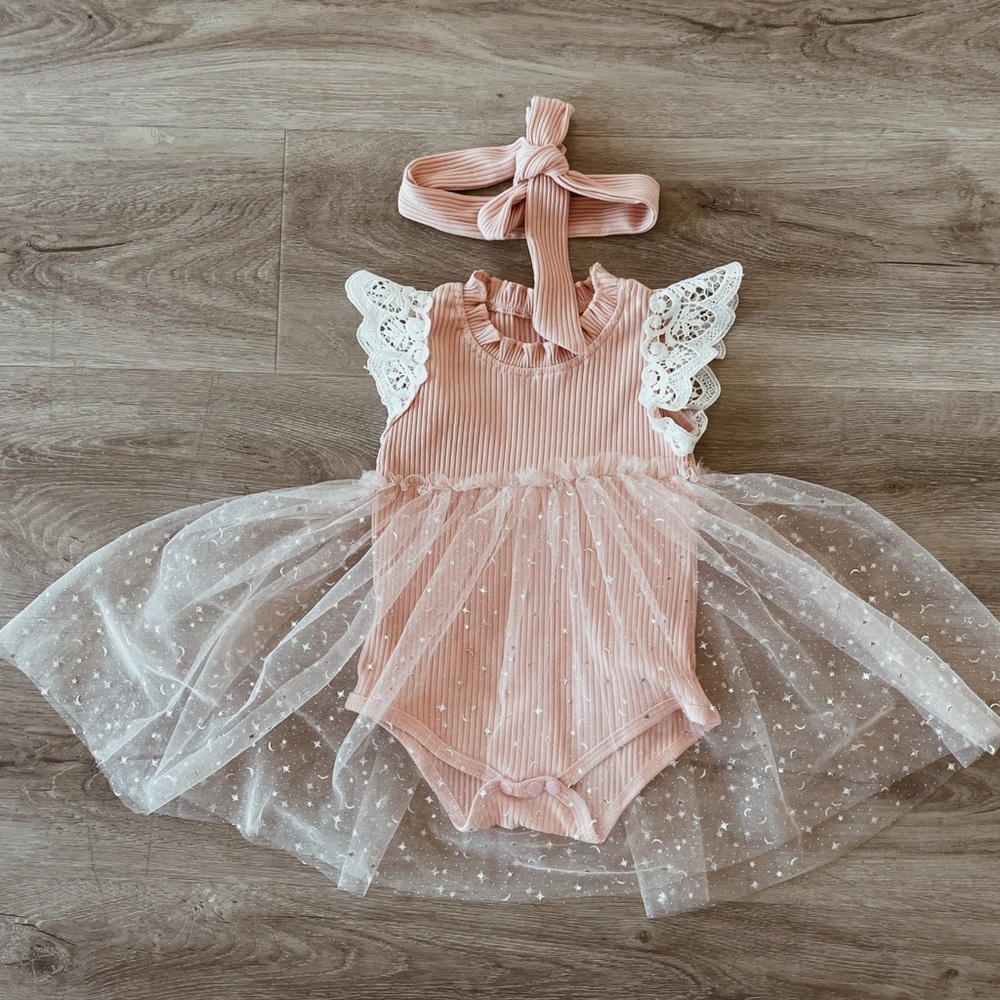 Star & moon bodysuit skirt ♡